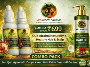 combo veda vooti hair oil + alcohol addiction quit drop